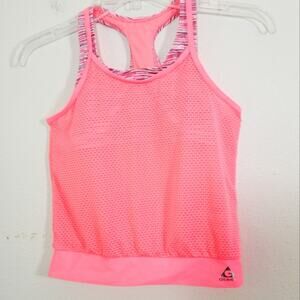 Gerry neon pink sports bra swim tankini girls 10
